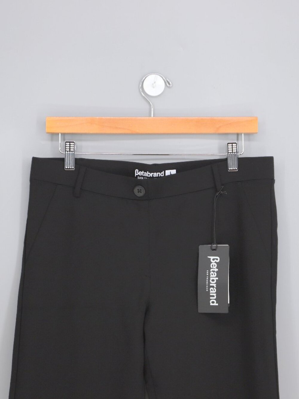 NWT BETABRAND Classic Dress Pant Yoga Pant Midrise Bootcut Black Size L Long - Picture 3 of 8